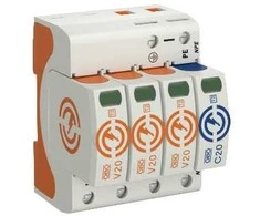 Obo Bettermann V20-3+NPE-280, 230 V, 60000 A, 1300 V, Oranžinis, Baltas, Plastic, 458 g