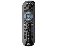 One For All „Sky Q“, garso juostos garsiakalbis, televizorius, televizoriaus imtuvas, mygtukai, juodas