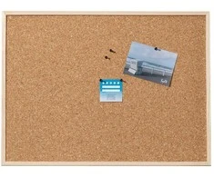 Skelbimų lenta Dahle 40x30 cm kamštis su 15 mm mediniu rėmu - su 2 vnt. tvirtinimo kabliukų