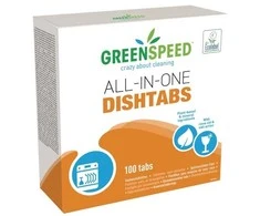 Indaplovės tabletės Greenspeed „Viskas viename“, 100 vnt. pakuotė.