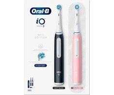 Braun Oral-B iO Series 3 Elektrinis dantų šepetėlis - Double Pack - Juodas and Rožinė