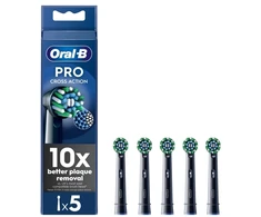 „Oral B Pro Cross Action“ dantų šepetėlio galvutės – juodos – 5 vnt.