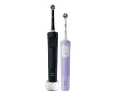 Dantų šepetėlis Oral-B Vitality Pro D103 Duo elektriniai dantų šepetėliai – juodi ir violetiniai
