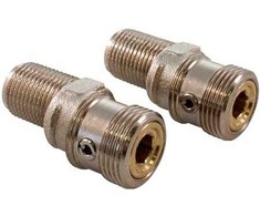Oras ekscentrinis įleidimo angos gabalas su rutuliniu uždarymu - 3/4" x 1/2" - ilgis 60 mm su 10 mm ekscentrine spyruokle