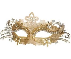 Orlob Karneval Auksinė puskaukė su akmenimis