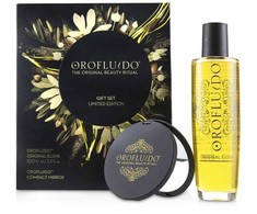 Rinkinys Revlon: Orofluido plaukų aliejus drėkinimui/iššukavimui ir blizgesiui, 100 ml + kompaktinis veidrodėlis Juodas