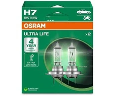 OSRAM Automobilinės lemputės, ULTRA LIFE H7 55W 12V PX26D, 2vnt