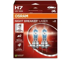 OSRAM Automobilinės lemputės NIGHT BREAKER LASER +150% H7 55W 12V PX26D 2vnt