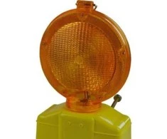 Otto Schachner Mirksintis šviestuvas, dvipusis LED 6V - 180 mm geltonas lęšis, maitinamas 2 vnt. 6V baterijų (nepridedamos)