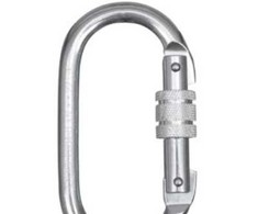 Otto Schachner „FallSafe“ karabinas FS802 - plieno kablys su srieginiu užraktu 19 mm, 25 kN, apsaugai nuo kritimo.