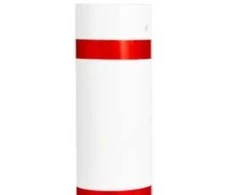 Otto Schachner Ilgų prekių žymeklis ø100mmx30cm - baltas plastikinis cilindras, su raudona atšvaitine juostele ir pritvirtintu virvele