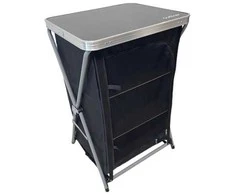 Kempingo stalas Outliner Kempingas, juodas, 55 cm x 48 cm x 86 cm