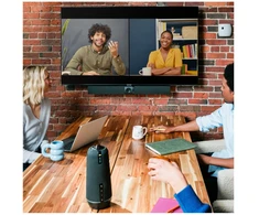 Owl Labs Meeting Owl 4+ ir Owl Bar rinkinys — išmanus 360 laipsnių 4K vaizdo kelių kamerų konferencijų rinkinys (automatinis kalbėtojo fokusavimas, išmanus kamerų perjungimas, belaidis susiejimas), grupinė vaizdo konferencijų sistema, CMOS, 4K Ultra HD, 30 fps, anglies spalvos