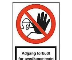 Jo Safety As Prieiga neįgaliotiems asmenims draudžiama - A4 plastikas 210 mm x 297 mm