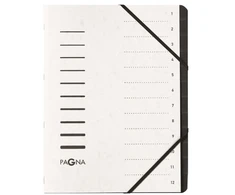 Laikiklis Pagna Folder 12 Fächer 1-12 baltas