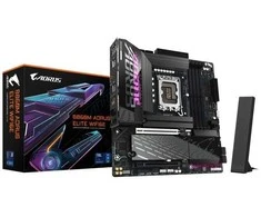 „GIGABYTE B860M AORUS ELITE WIFI6E“ pagrindinė plokštė – „Intel Core Ultra“ serijos procesoriai, 12+1+2+1 fazės VRM, iki 9200MHz DDR5, 1xPCIe 5.0 + 2xPCIe 4.0 M.2, 2.5GbE LAN, WIFI 6E, Thunderbolt, „Intel“, LGA 1851 (V1 lizdas), „Intel® Core™ Ultra“ (1 serija), „Intel Core Ultra“ (2 serija), LGA 1851, DDR5-SDRAM, 256 GB