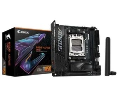 Pagrindinė plokštė Gigabyte B850I AORUS PRO | Procesorių šeima AMD | Procesoriaus lizdas AM5 | DDR5 | Palaikomos standžiojo disko sąsajos SATA, M.2 | SATA jungčių skaičius 2