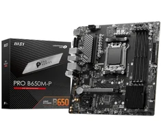 Pagrindinė plokštė MSI PRO B650M-P, AMD, Socket AM5, AMD Ryzen 7000 Series, Socket AM5, DDR5-SDRAM, 192 GB