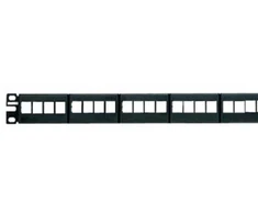 Panduit 24 prievadų modulinė komutacinė panelė su 6 nuimamais priekiniais skydeliais, RJ-45, montuojama į stelažą, 1U, 482,6 mm, 43,7 mm, 18,3 mm