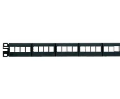 Panduit 24 prievadų modulinė komutacinė panelė su 6 nuimamais priekiniais skydeliais, RJ-45, montuojama į stelažą, 1U, 482,6 mm, 43,7 mm, 18,3 mm