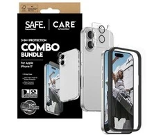 „Panzer Glass CARE by PanzerGlass“ madingas „Combo 3in1“ dėklas + stiklas + objektyvas, skirtas „iPhone 17“