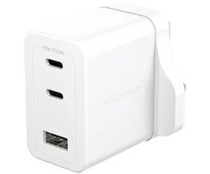 Panzer Glass „PanzerGlass empower by ® Turbo“ 70 W kelių jungčių įkroviklis, įskaitant 2 x USB-C + USB-A | JK kištukas | Sidabrinė balta, Universalus, Universalus - Universalus, Sausas naudojimas, Balta, 1 vnt.