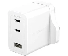 Panzer Glass „PanzerGlass empower by ® Turbo“ 70 W kelių jungčių įkroviklis, įskaitant 2 x USB-C + USB-A | JK kištukas | Sidabrinė balta, Universalus, Universalus - Universalus, Sausas naudojimas, Balta, 1 vnt.