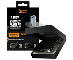 Panzer Glass PanzerGlass dvipusis privatumo išorinio ekrano apsauginis stiklas iPhone Duo | FrameFit su FASTFIT IN-A-BOX