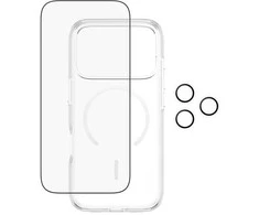 Panzer Glass „CARE by PanzerGlass Flagship Explorer 3 viename“ dėklas + stiklas + objektyvo apsaugos rinkinys, skirtas „iPhone 17 Pro“