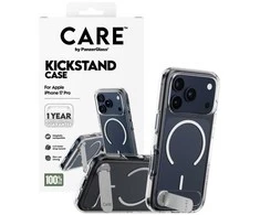 Panzer Glass „PanzerGlass CARE by ®“ apsauginis dėklas, skaidrus, su atramėle ir „MagSafe iPhone 17 Pro“, dėklas, „Apple“, „Apple“ – „iPhone 17 Pro“, skaidrus