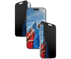 „Panzer Glass“ itin plataus kampo „EasyAligner“ privatumo stiklas, skirtas „iPhone 17 / 16 Pro“