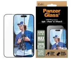 Panzer Glass PanzerGlass ekrano apsauga Aliuminis rėmelis Apple iPhone 16 6.1" Itin platus pritaikymas 2849