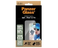 Panzer Glass PanzerGlass Ekrano apsauga | Apple | iPhone 16 Pro | Stiklas | Skaidrus | Itin platus pritaikymas