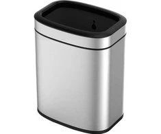 Popieriaus šiukšliadėžė EKO OLI-Cube matinio plieno/plastiko, 20 l, plastikinė vidinė šiukšliadėžė