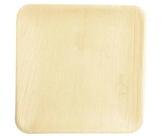 Papstar grynas, lėkštė, kvadratinė, palmės lapas, vienspalvė, 25 vnt., DIN EN 13432