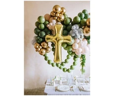 Party Deco Alyvuogių žalios spalvos balionai, 100 vnt. 12 cm