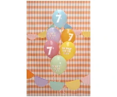 Party Deco Balionų puokštė Su gimtadieniu, 7 metai