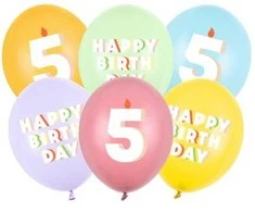 Party Deco Balionų puokštė Su gimtadieniu, 5 metai