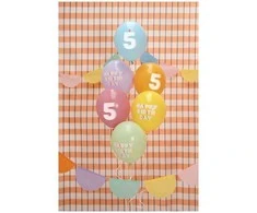 Party Deco Balionų puokštė Su gimtadieniu, 5 metai