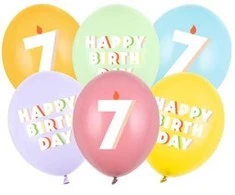 Party Deco Balionų puokštė Su gimtadieniu, 7 metai