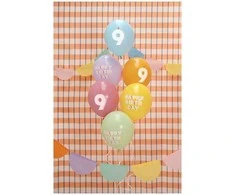 Party Deco Balionų puokštė Su gimtadieniu, 9 metai