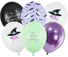 Party Deco Balionai raganos helovino vakarėliui 6 vnt 30 cm mix
