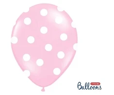 Party Deco Balionai stiprūs 30cm 6 vnt margi rožiniai