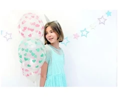 Party Deco Mint Hearts, 30 cm, 6 vnt universalus