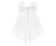 Party Deco Baltas kaspinas 18 cm 2 vnt.