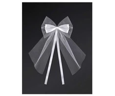 Party Deco Baltas kaspinas 18 cm 2 vnt.