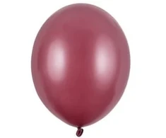 Party Deco Bordo spalvos balionai, 100 vnt., metaliniai, 5"