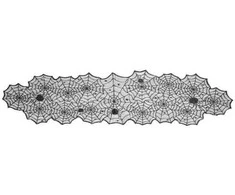 Party Deco Voratinklio takelis, juodas, 185x45cm