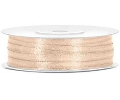 Party Deco Juostelė satino 3mm/50m kreminė