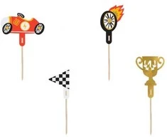 PartyDeco Keksiukų dekoracijos Automobiliai 12 cm
